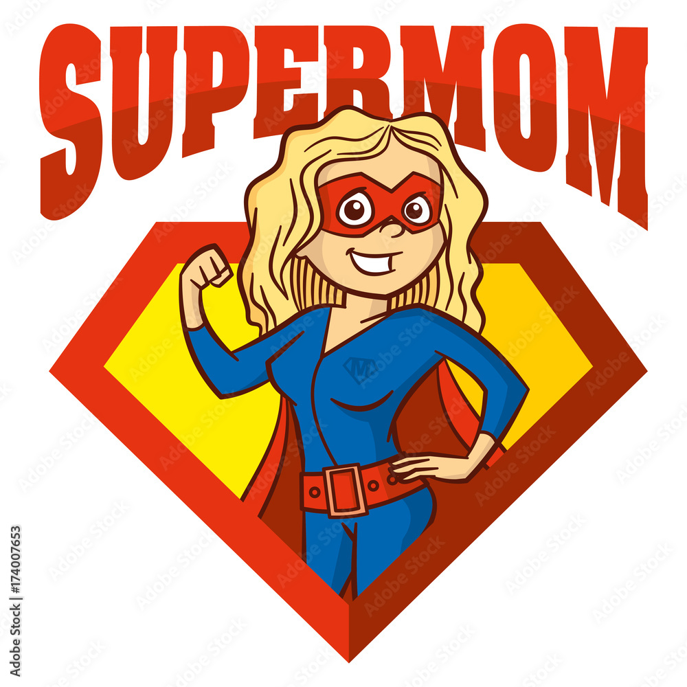 Super Mom hero Stock ベクター | Adobe Stock