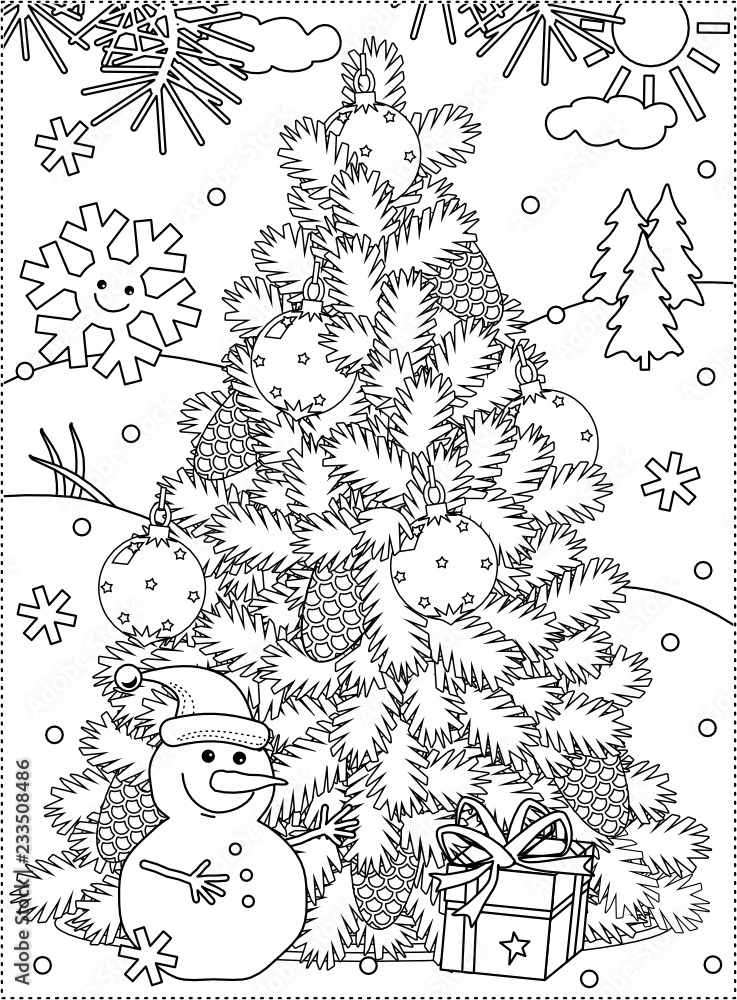 Christmas Themed Coloring Pages