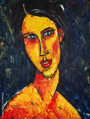 Quadro su tela oil painting, Portrait of a woman