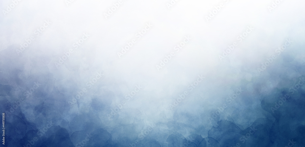 blue watercolor border on white background, gradient texture and color ...