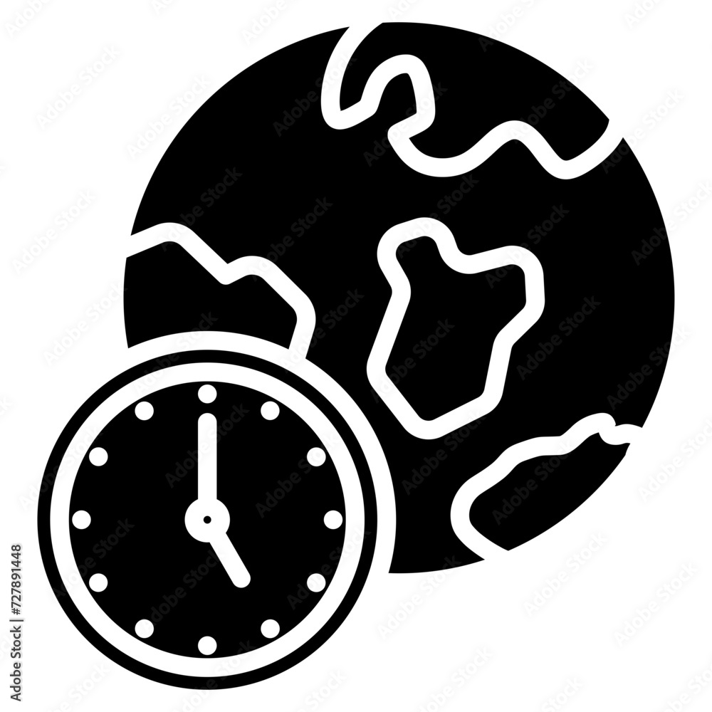 Time Zone Icon Stock Vector | Adobe Stock