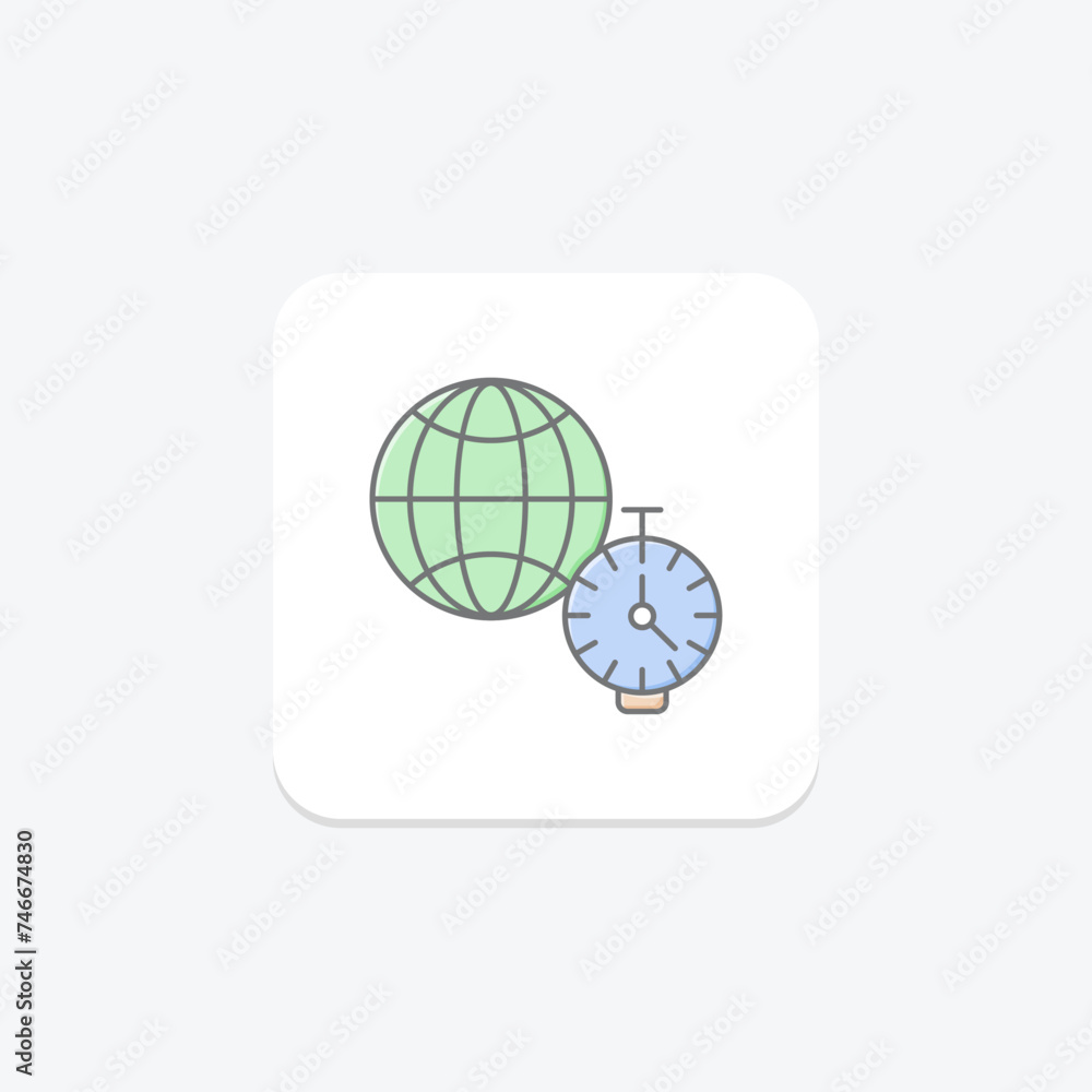 Time Zone icon, time zones, world time zones, time zone differences ...