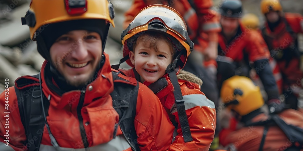 Rescue team conducts heroic search and rescue to save child from ...