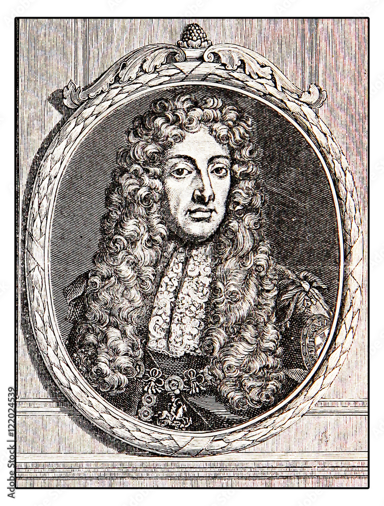 Engraving portrait of William II, Prince of Orange, husband of Mary Stuart Pricess Royal of England and father of William III king of England