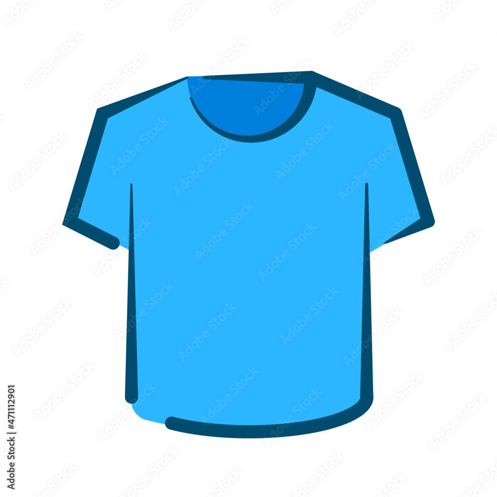 Blue T shirt template vector illustration logo icon clipart