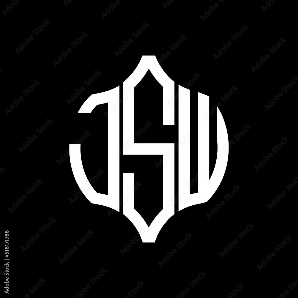 JSW letter logo. JSW best black background vector image. JSW Monogram logo design for entrepreneur and business.
