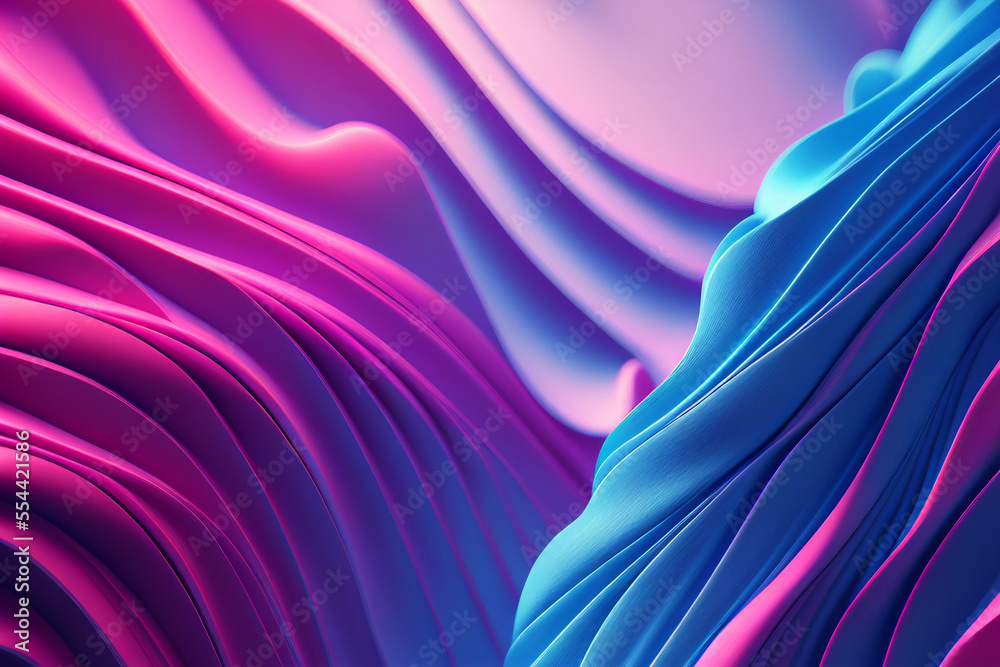 Modern wallpaper abstract with pink blue. 3d rendering of purple and blue abstract geometric background. Scene for advertising, technology, showcase, banner, cosmetic, fashion, business, presentation.