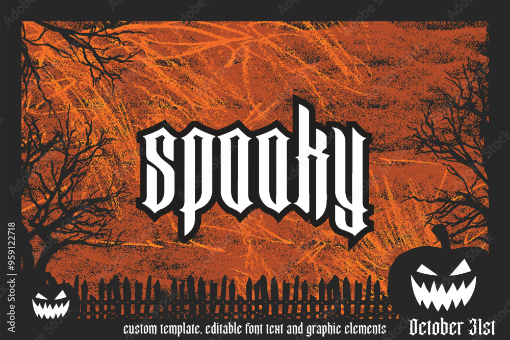 Halloween Flyer - Orange - Horizantal - 03