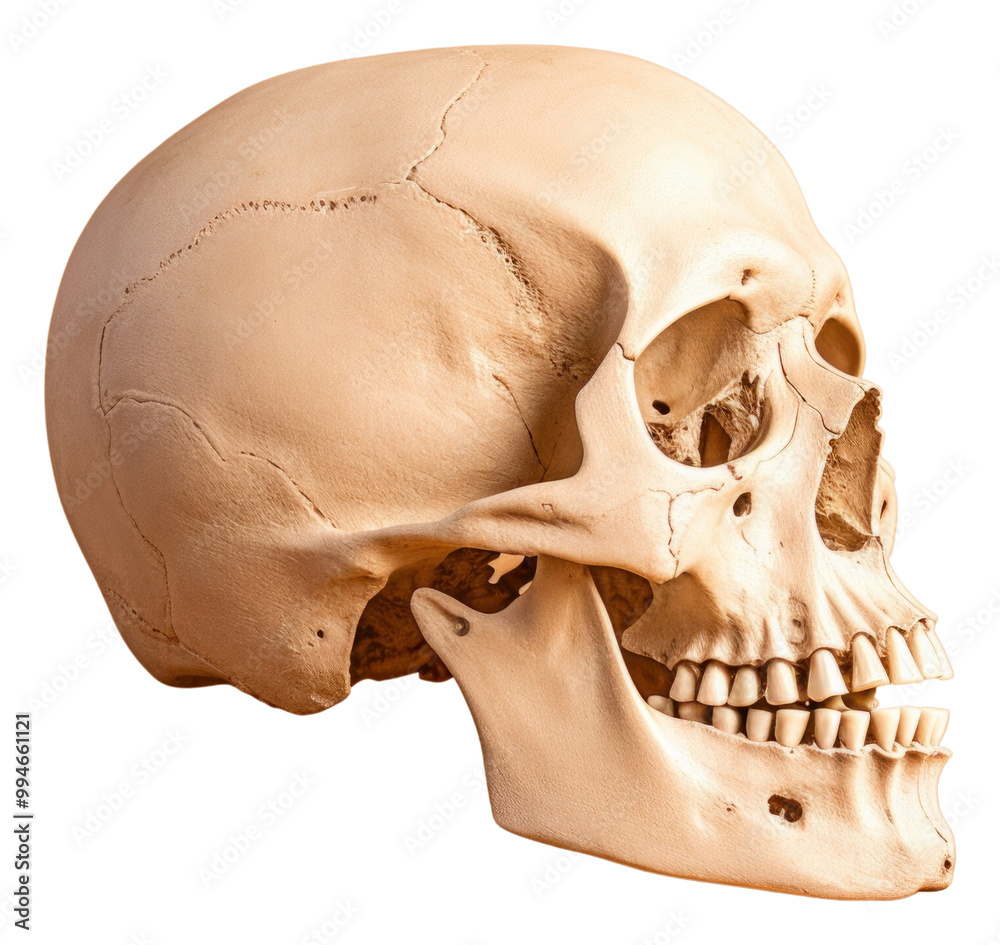 PNG Skull side portrait profile anthropology history anatomy.