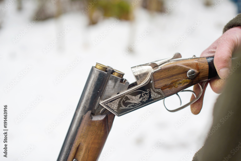 shotgun, double barrel shotgun Stock Photo | Adobe Stock