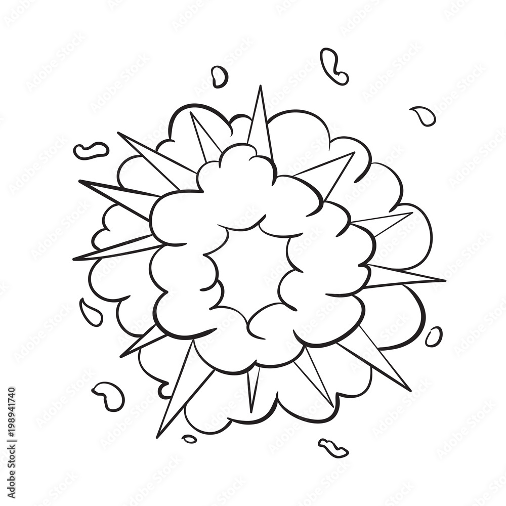 Vector sketch illustration of an object of nature. Outline hand drawing ...