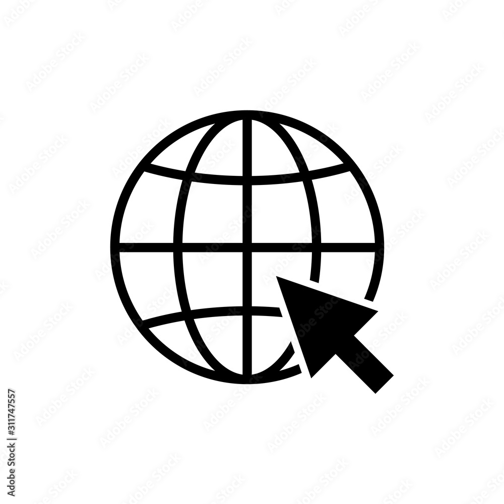 Website vector icon, Internet world vector, Web icon. Stock ...