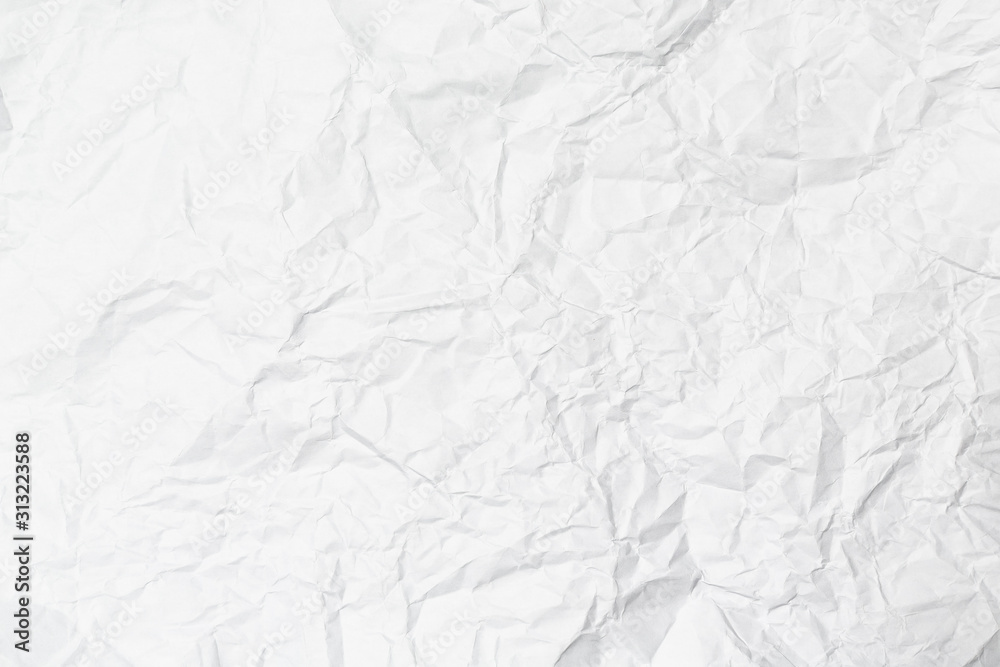 A white crumpled paper texture overlay background Stock Photo | Adobe Stock