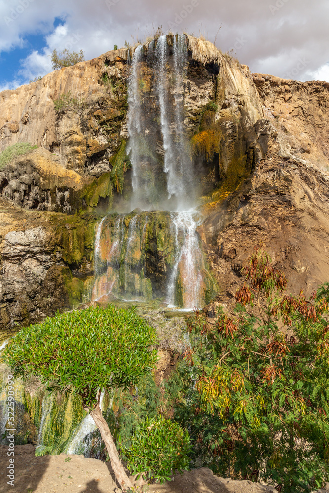 Hammamat Ma'in hot springs, Jordan. Hot springs are located in the ...