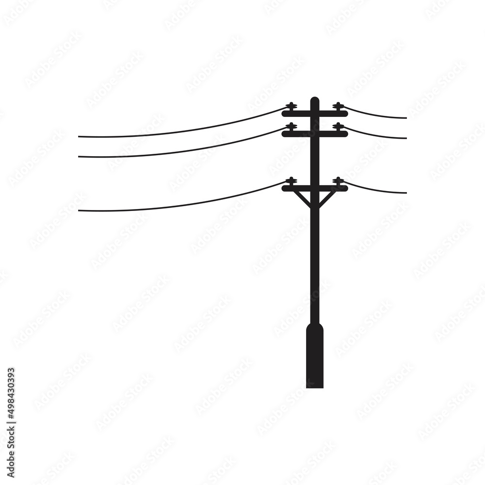 power pole logo Stock Vector | Adobe Stock