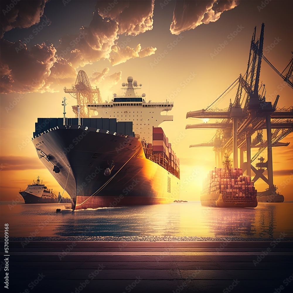 Logistics and transport of cargo aircraft and container ships with a ...