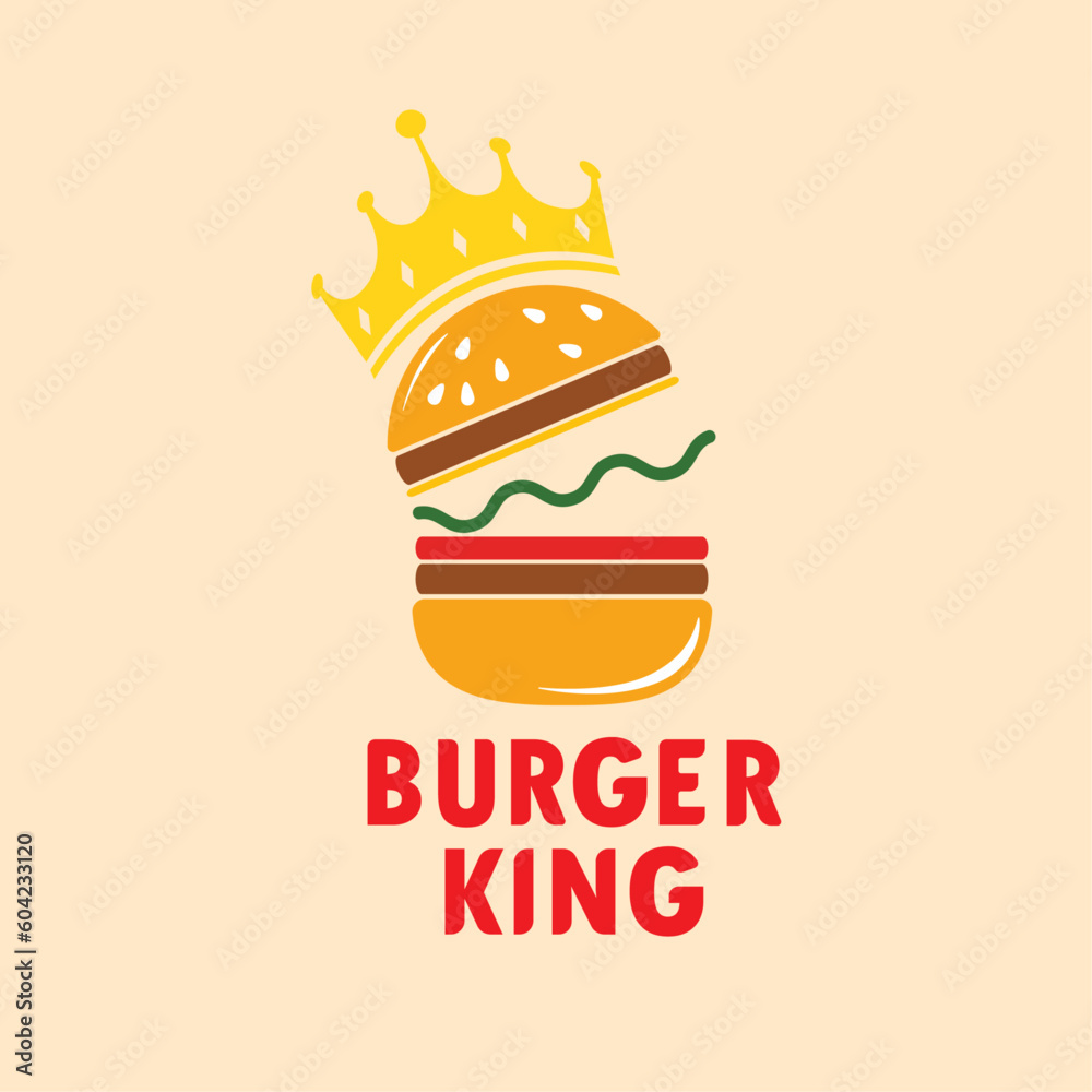 Burger King Logo Redesign Stock Vector | Adobe Stock