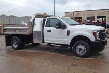 Nine foot Henderson stainless steel MKIII dump truck body with I-Pack box