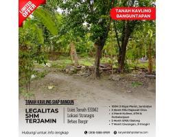 Jual Tanah Kavling Luas 533 m2 di Banguntapan Dekat RS Rajawali Citra, Terminal Giwangan SHM - Bantul