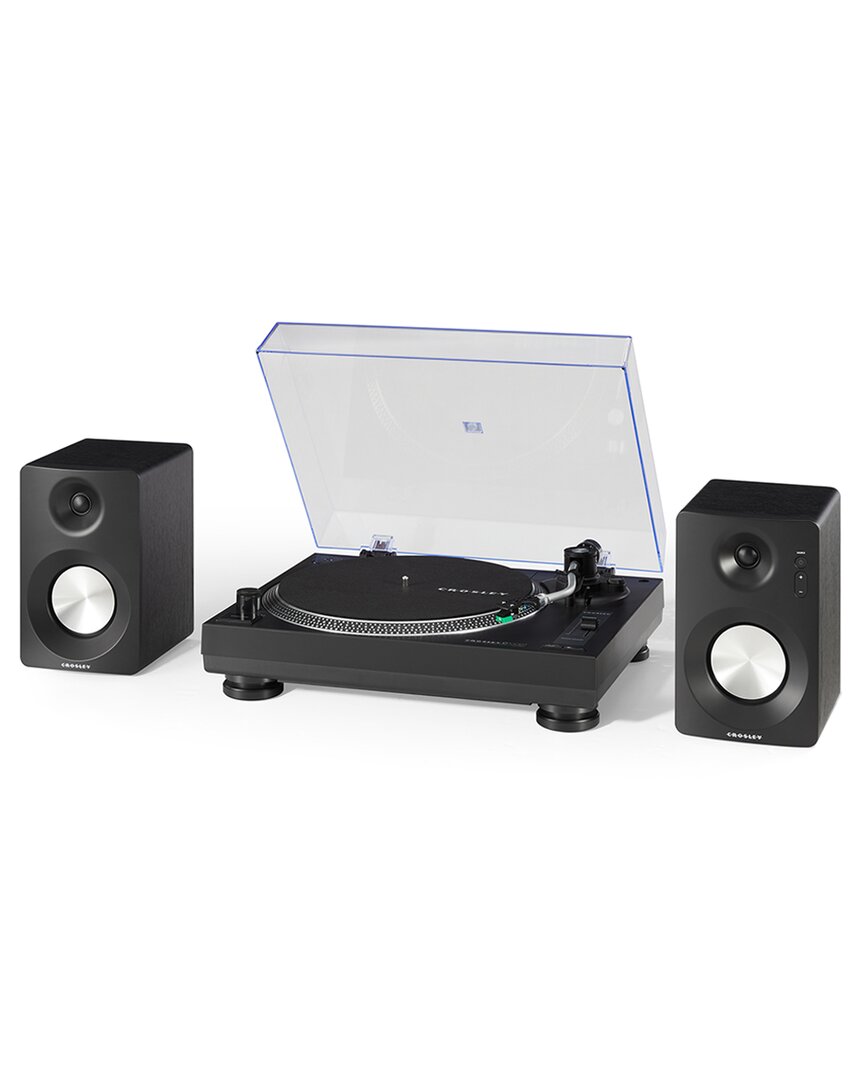 Crosley Radio Black Kt100bt Turntable And Speaker Kit