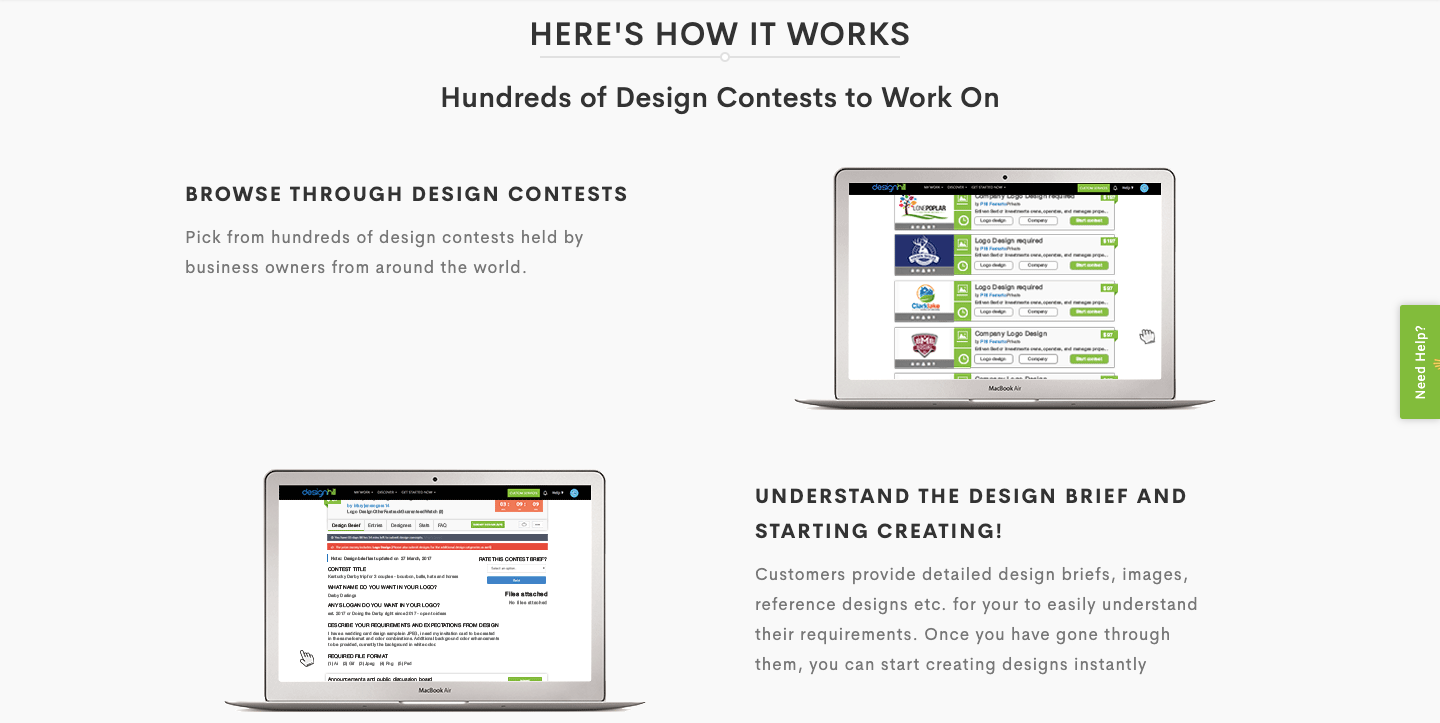 diagram of how designhill works