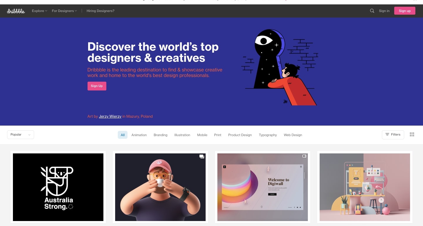 discover top designers on behance