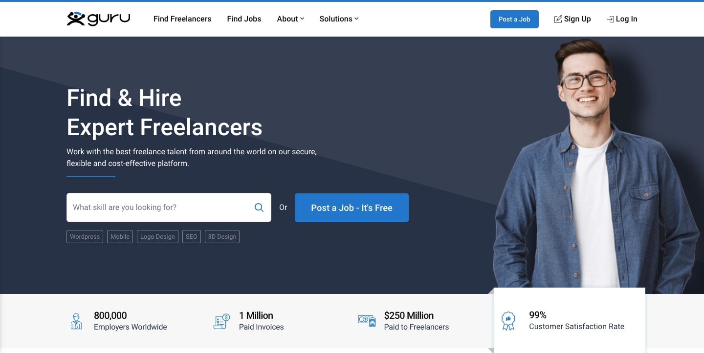 find freelancers on guru