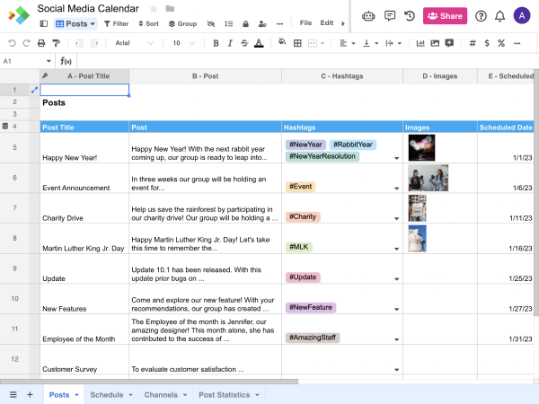 Social Media Calendar Template 2022 Excel - 2024 CALENDAR PRINTABLE