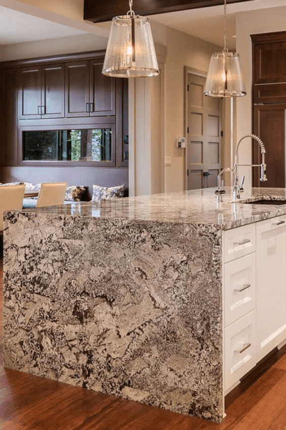 Kitchen granite design White granite kitchen countertop ideas for your home