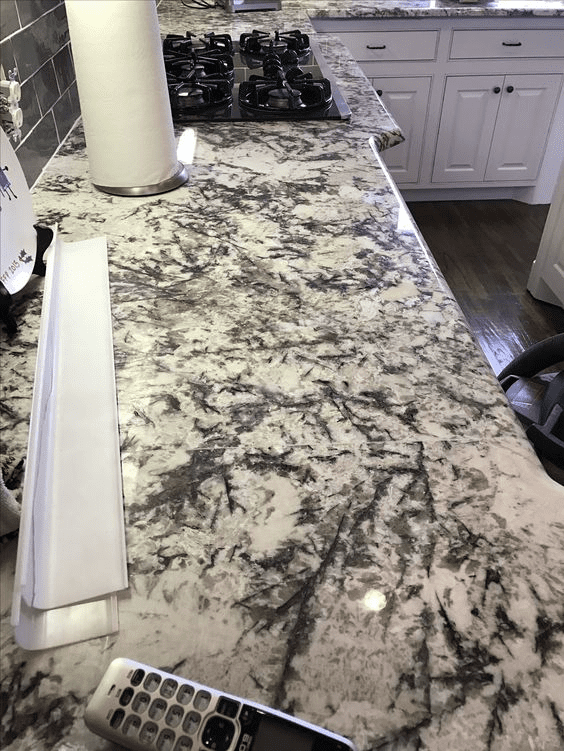 Kitchen granite design White granite kitchen countertop ideas for your home