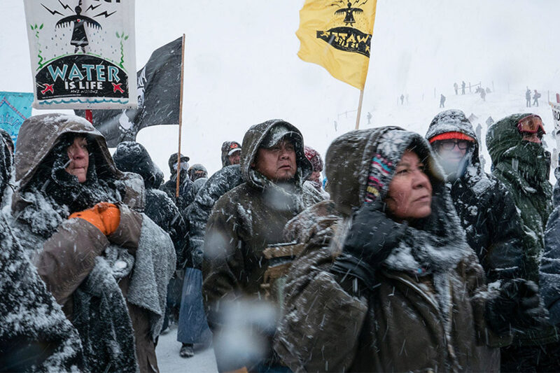 Water Protectors marching