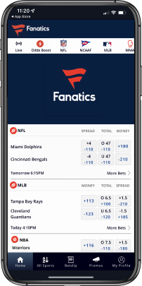 Mock of Fanatics Sportsbook NC Layout