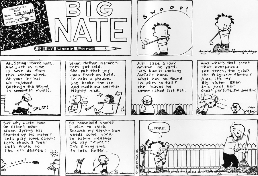 Big Nate Comic Strip for March 24, 1996 