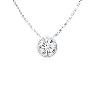 4.1mm GVS2 Bezel-Set Round Diamond Solitaire Pendant in P950 Platinum