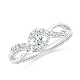 2.8mm GVS2 Solitaire Round Diamond Infinity Promise Ring in P950 Platinum