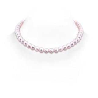 7.5-8mm Ball Clasp 7.5-8mm, 18" Classic Japanese Akoya Pearl Princess Necklace in White Gold