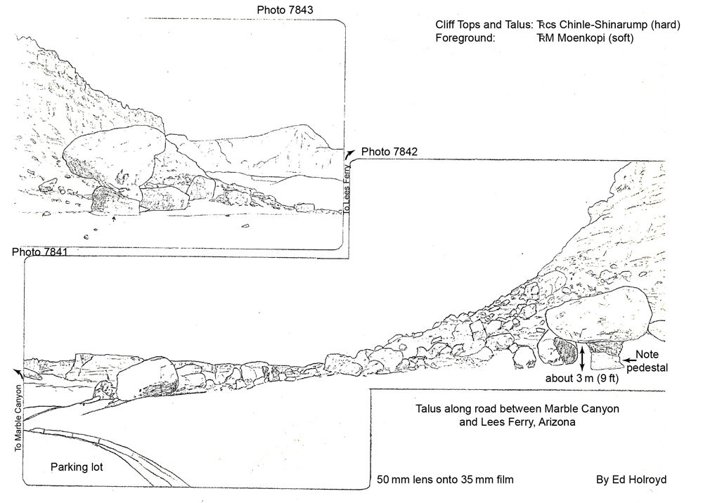 Talus Along Road Between Marble Canyon and Lees Ferry