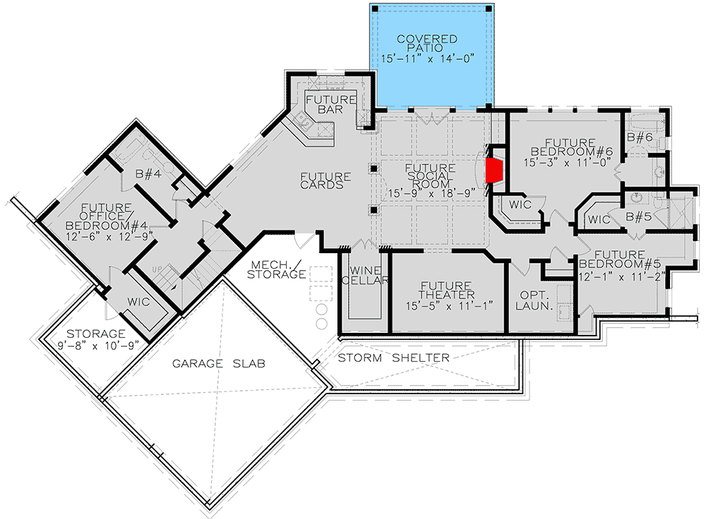 Open Concept OneStory Country Home Plan with Angled