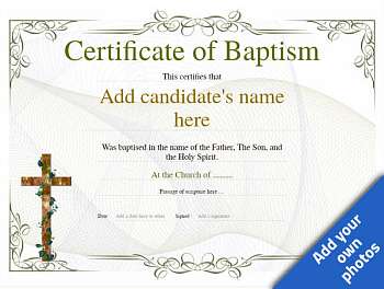 Baptism Certificates - Free and Simple to Use