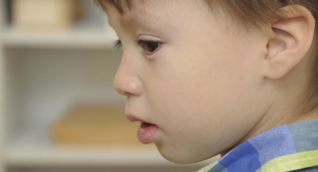 child looking at something