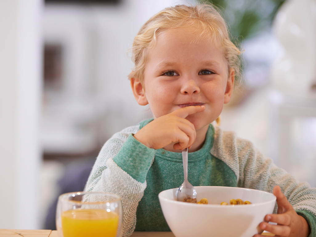 child eating from a bowl