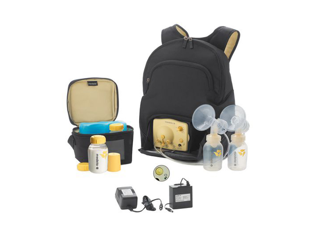 Product image of the clear Medela Pump in Style Advanced breast pump with backpack.