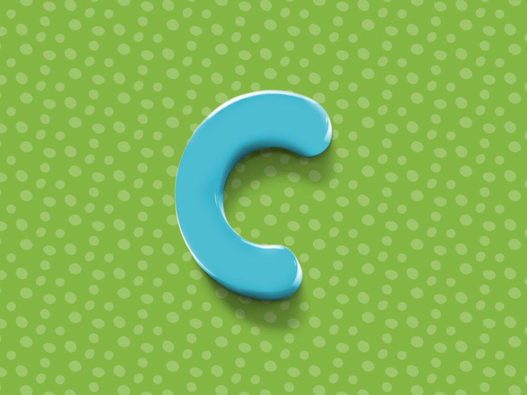 blue letter C