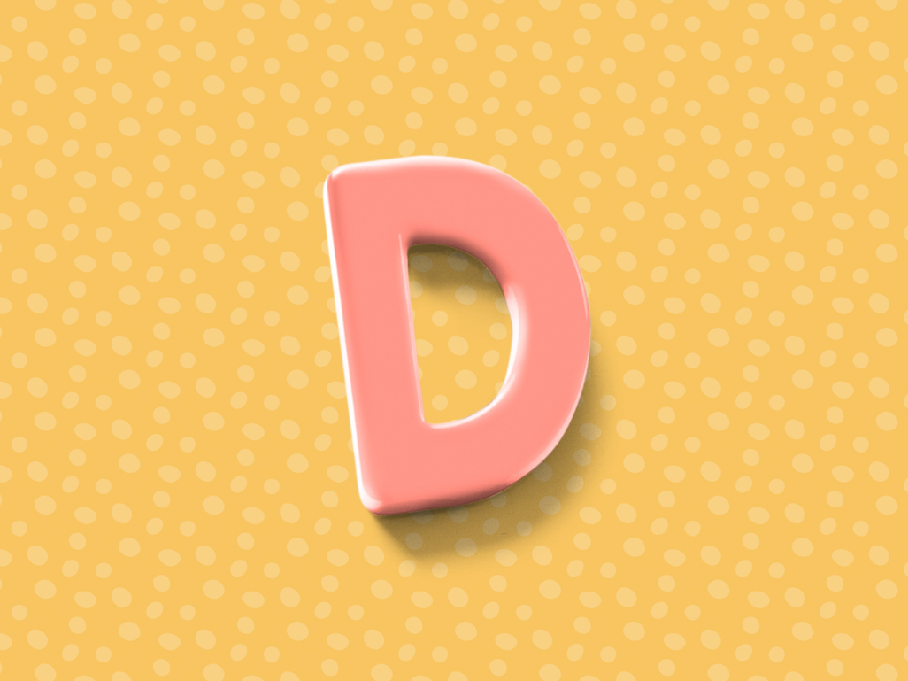 orange letter d