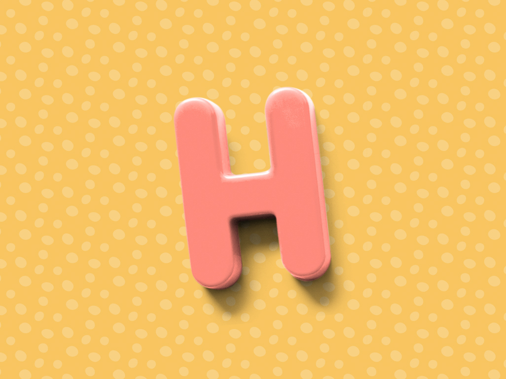 orange letter h