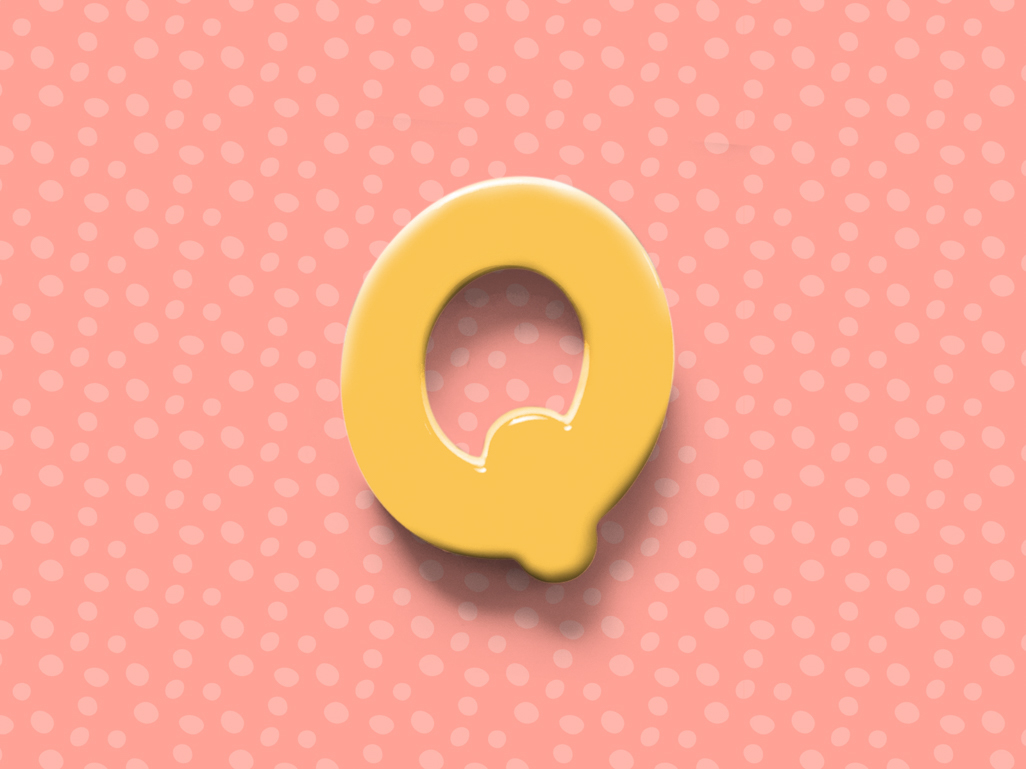 yellow letter q