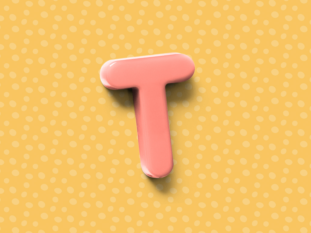 orange letter t