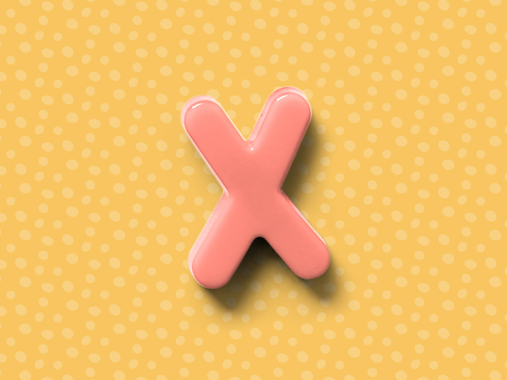 orange letter x