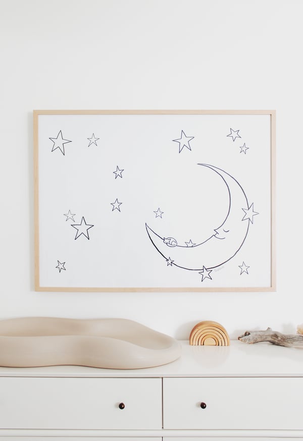 Image of printable happy moon poster