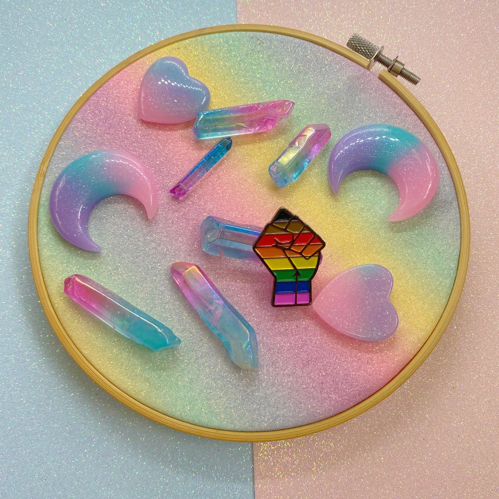 Image of POC LGBT Pride Flag Enamel Pin